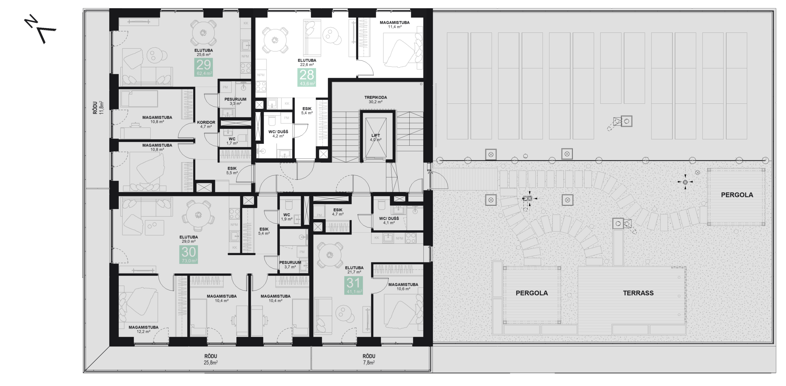 Papiniidu 50, Korter 28 korruseplaan